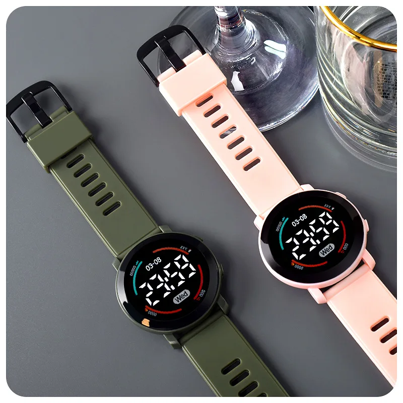 Kids Educational Watch - นาฬิกาดิจิตอลแฟชั่นสำหรับเด็กผู้ชายและเด็กผู้หญิง ลายการ์ตูน เรืองแสง นาฬิกา LED กีฬาสำหรับเด็ก