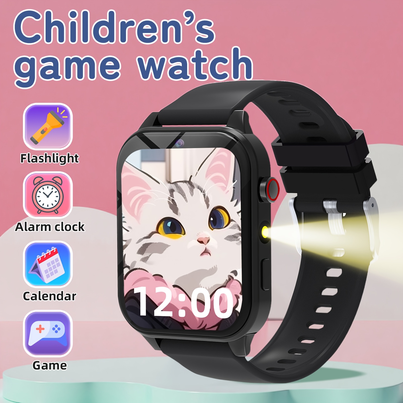 Kids Education Steps - นาฬิกาอัจฉริยะสำหรับเด็กพร้อมเกมส์เสริมทักษะ กล้องถ่ายรูป และเครื่องเล่นเพลง - แท็บเล็ตหน้าจอสัมผัสสำหรับเด็กอายุ 3