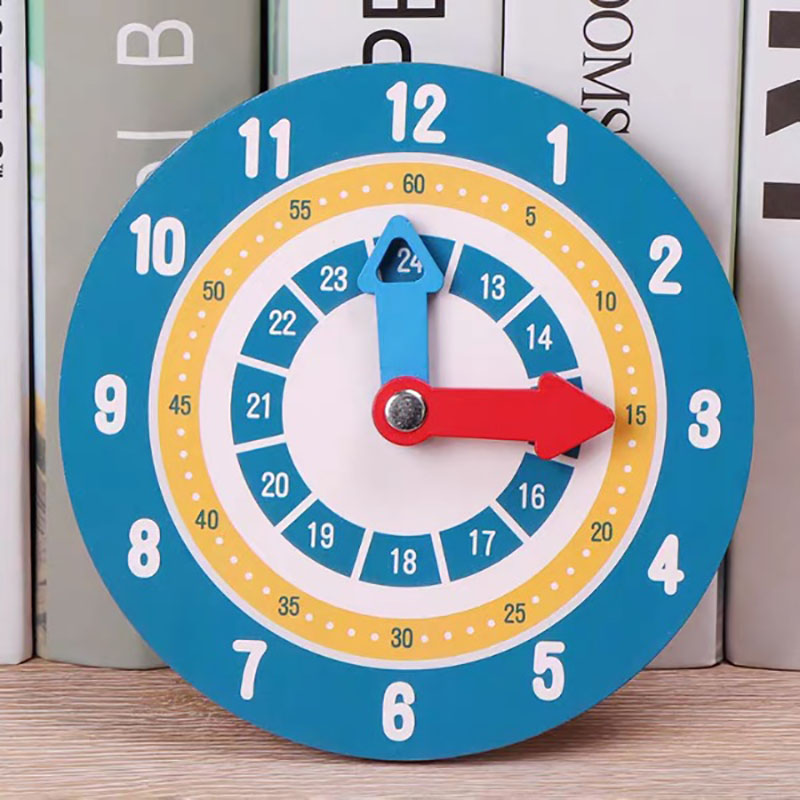 Kids Educational Watch - Montessori นาฬิกาการเรียนรู้ไม้นาฬิกาไม้เด็กปฏิทินของเล่นเด็ก 5.9 นิ้วเกมของเล่นเพื่อการศึกษาเด็ก