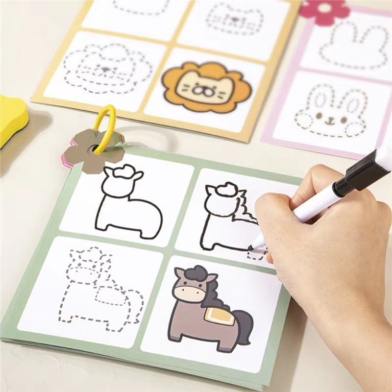 Kids Education Steps - [Todaybuy] ชุดเกมฝึกฝนการควบคุมปากกาแบบฝึกหัดทีละขั้นตอนเพื่อการเรียนรู้และการศึกษาสำหรับเด็ก ชุดเกมมอนเตสซอรี่สำหรับเด็ก