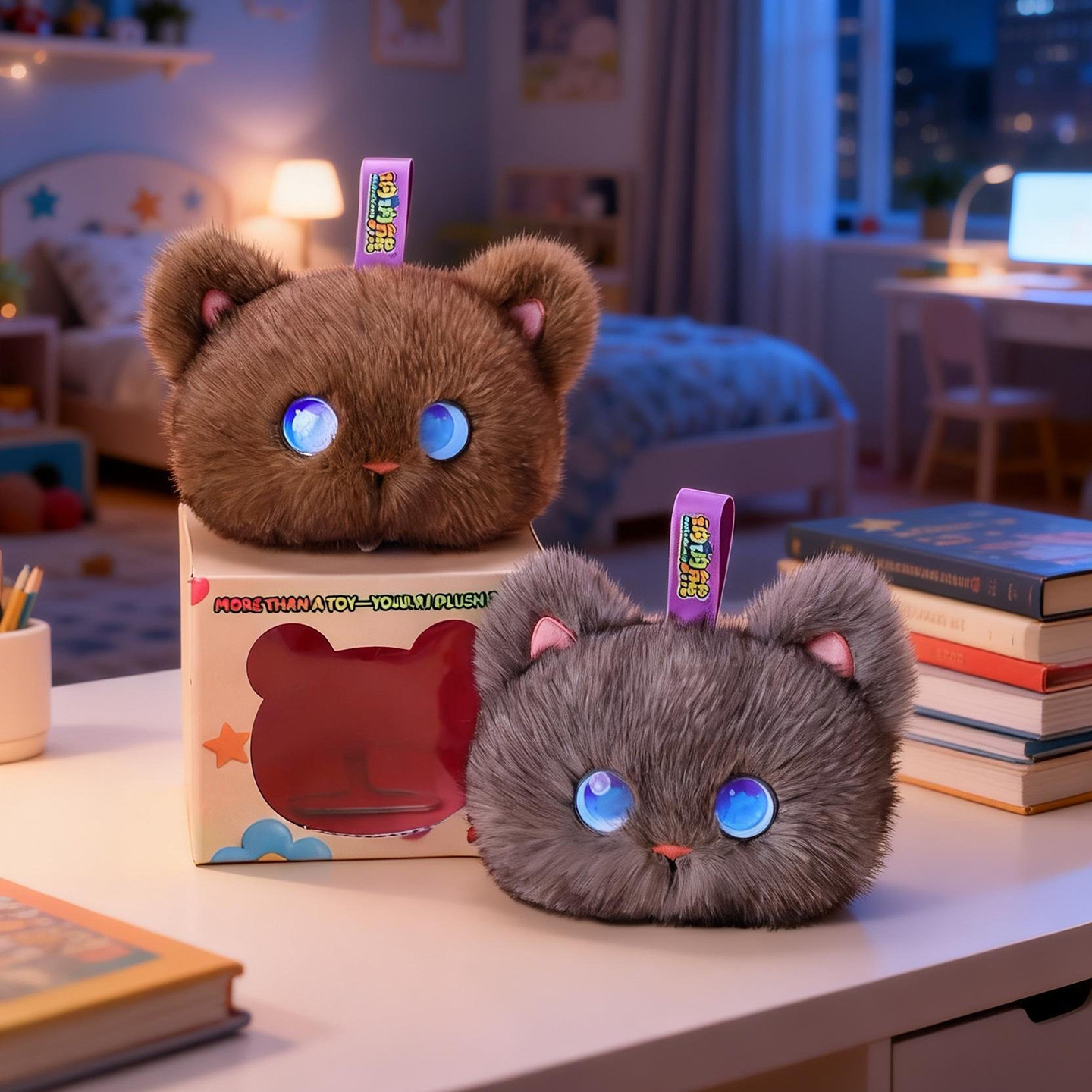Kid Education - ของเล่นแมวหุ่นยนต์อัจฉริยะโทบอท ของเล่นสัตว์ตุ๊กตาหุ่นยนต์เพื่อความสัมพันธ์ทางอารมณ์ ของเล่นเสริมพัฒนาการเด็ก ตุ๊กตาขนนุ่มสุดฮิตสำหรับเด็ก