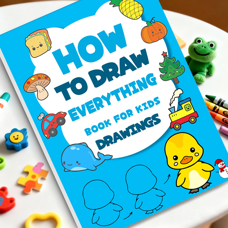 Kids Education Steps - หนังสือสอนวาดภาพทีละขั้นตอนสำหรับเด็ก เรียนรู้วิธีการวาดทุกอย่างอย่างง่ายดาย ของขวัญสร้างสรรค์สำหรับเด็ก ของเล่นเสริมพัฒนาการด้านการวาดภาพ