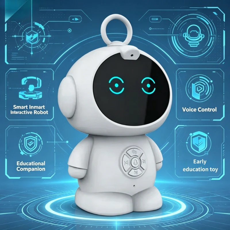 Kids Education App - หุ่นยนต์ AI อัจฉริยะพร้อม WiFi ของเล่นเสริมพัฒนาการสำหรับเด็ก เครื่องเรียนรู้การพูดและโต้ตอบด้วยเสียง