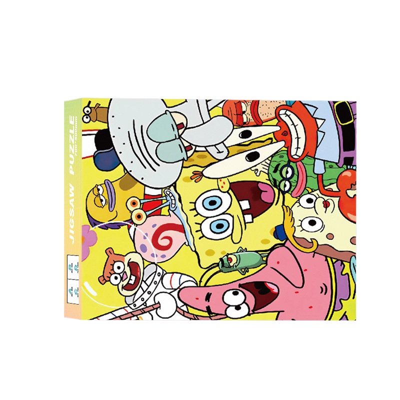 Kids Educational Resources - 1000 ชิ้น ปริศนาสปองจ์บ็อบ สแควร์แพนท์ส ตัวต่อภาพประกอบ ของเล่นคลายเครียด
