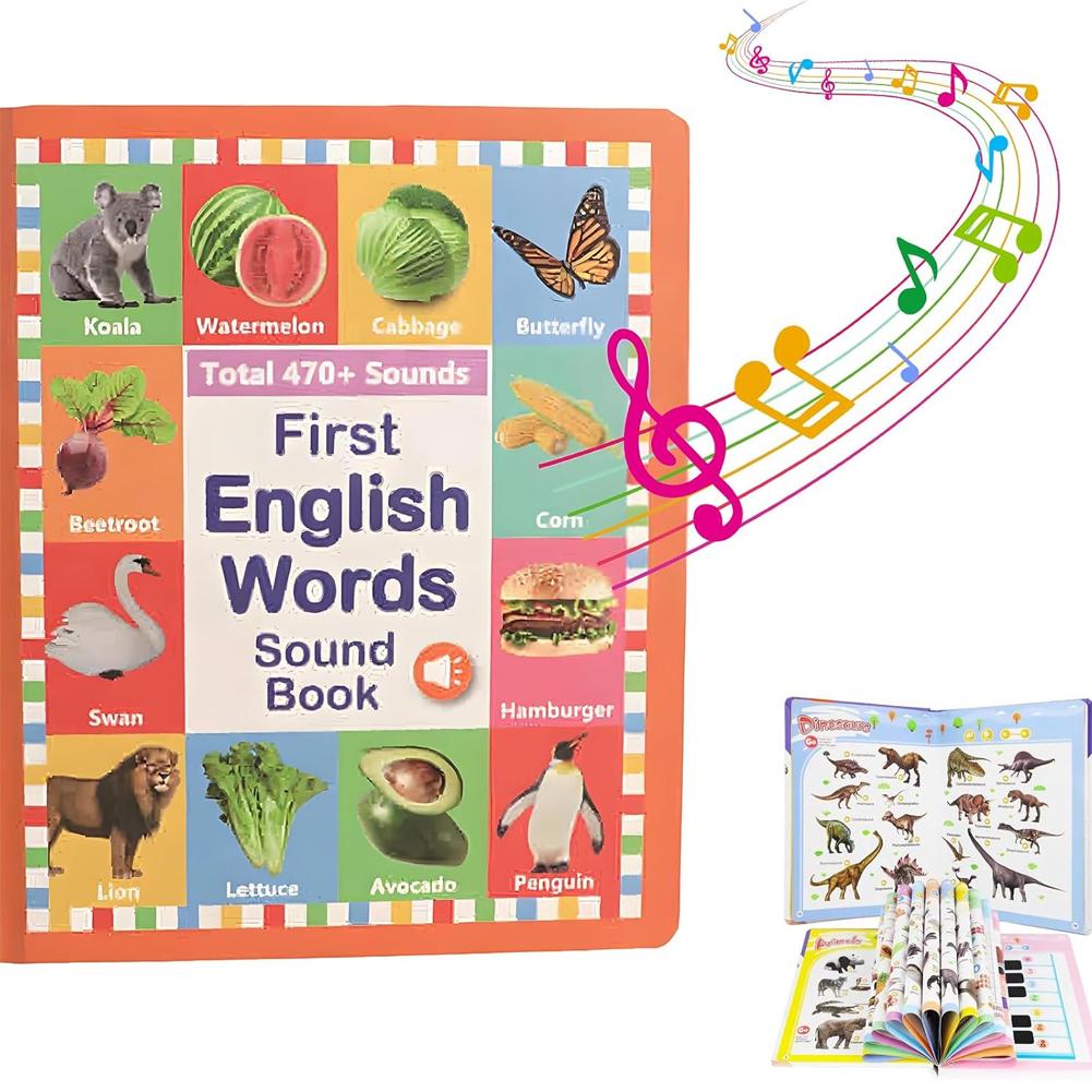 Kid Education - หนังสืออ่านเสียงภาษาอังกฤษ การตรัสรู้ตามธรรมชาติ หนังสือเสียงการศึกษาปฐมวัยภาษาอังกฤษ เหมาะสำหรับทุกวัย หนังสือคำศัพท์ภาษาอังกฤษสำหรับเด็ก