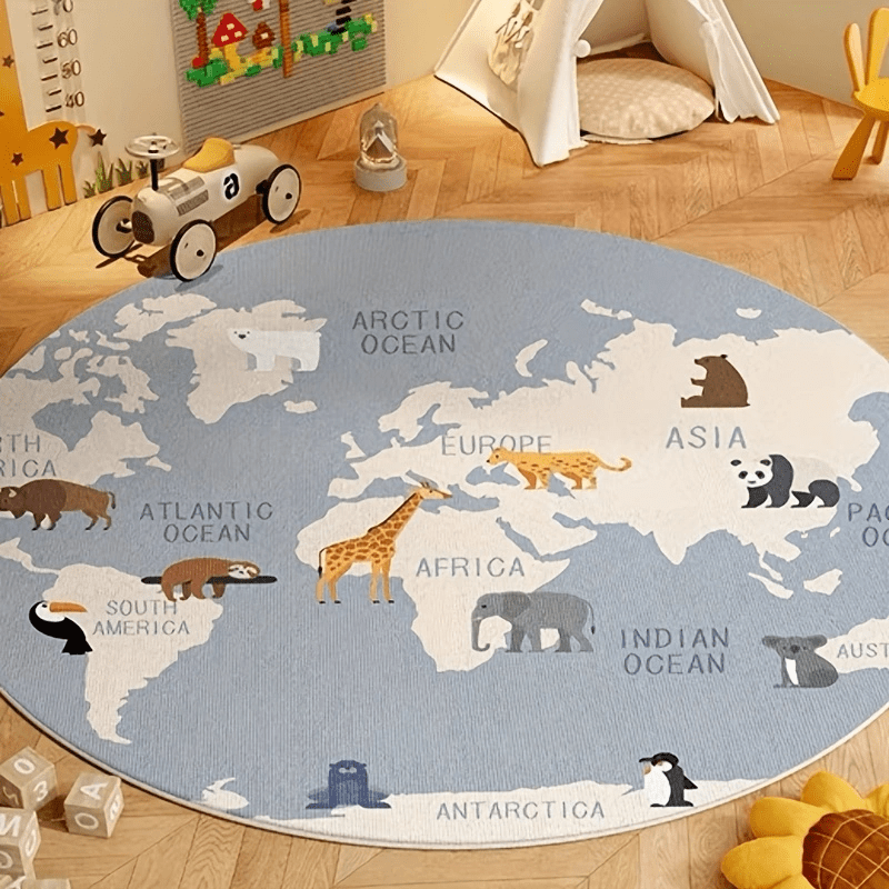 พรมปูพื้นลายแผนที่โลกสำหรับเด็ - Kids Education World บทวิจารณ์และราคา