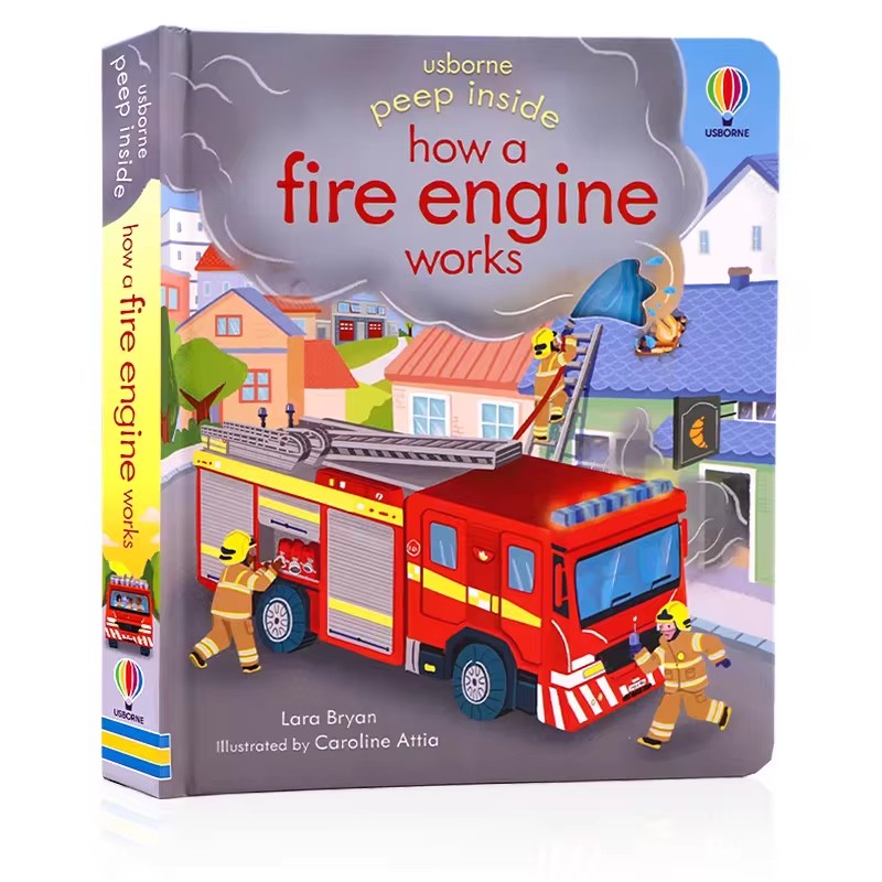 Usborne Peep Inside How A Fire - Kid Education บทวิจารณ์และราคา