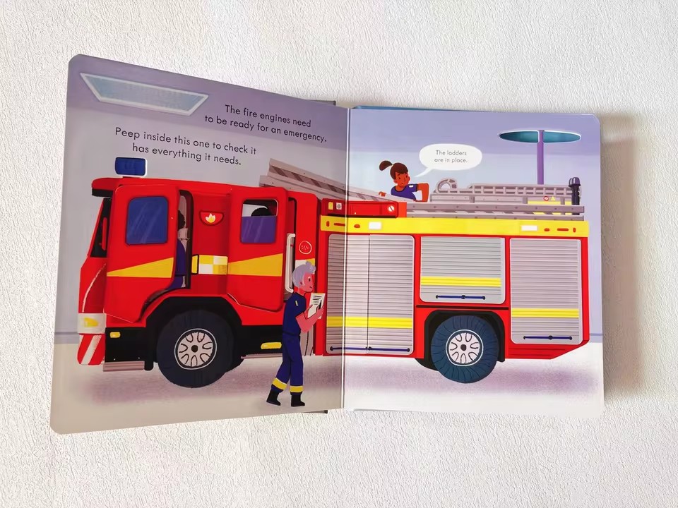 Usborne Peep Inside How A Fire - Kid Education บทวิจารณ์และราคา