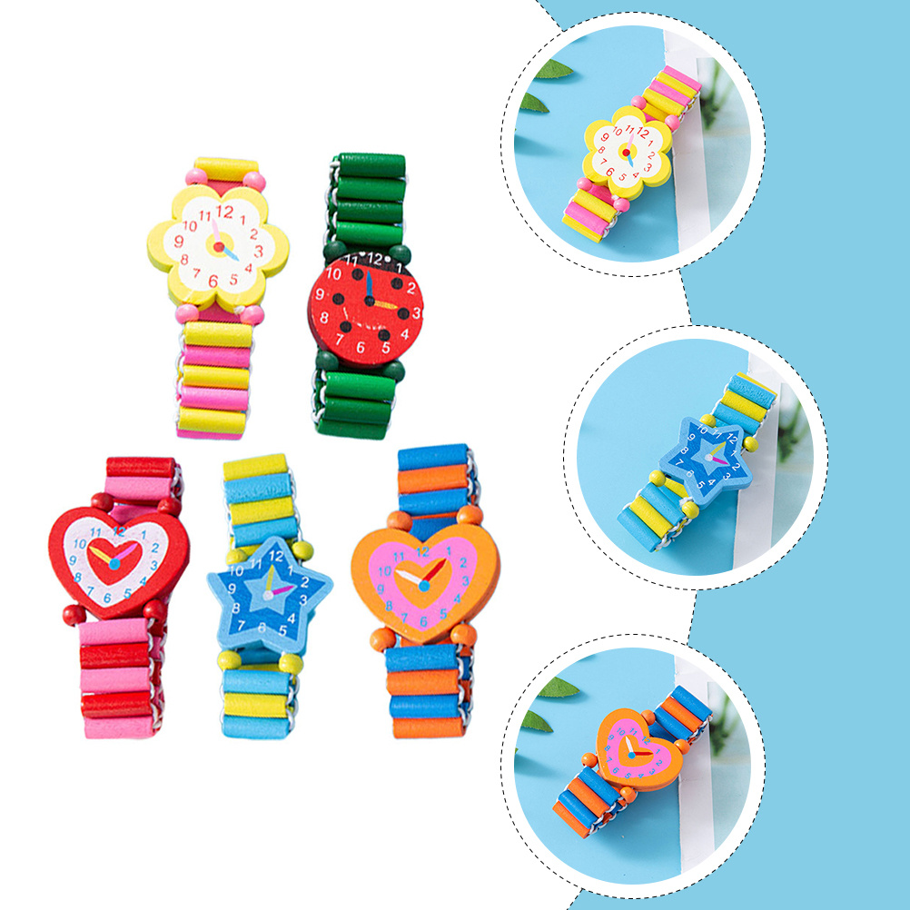 นาฬิกาข้อมือไม้เด็ก 5 ชิ้น หลา - Kids Educational Watch บทวิจารณ์และราคา