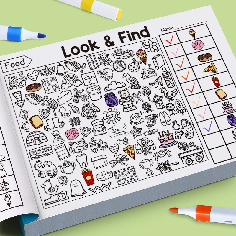 สมุดระบายสีมองแล้วหา สำหรับเด็ - Kid Education บทวิจารณ์และราคา