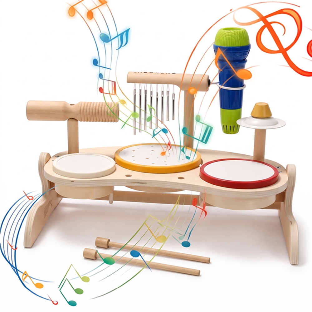 ชุดกลองไม้สำหรับเด็ก ของเล่นดน - Kids Education Table บทวิจารณ์และราคา