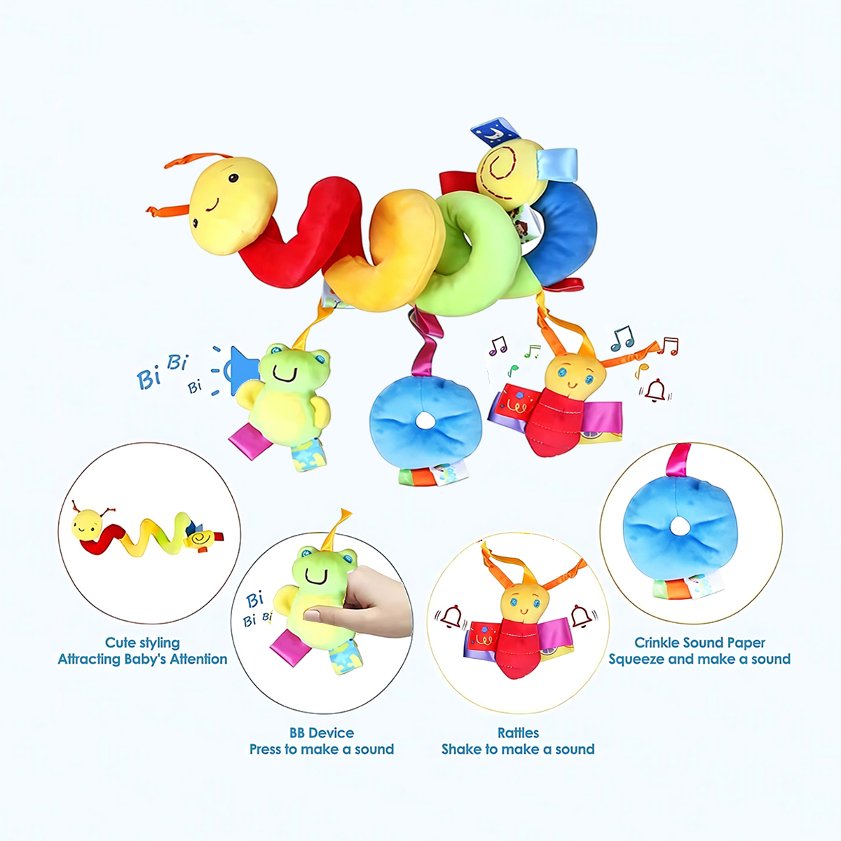 ของเล่นแขวนรถเข็นเด็ก Caterpil - Kids Education App บทวิจารณ์และราคา