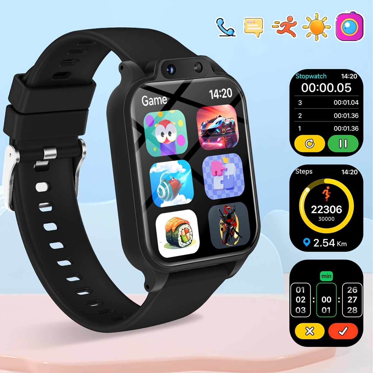 สมาร์ทวอทช์สำหรับเด็กพร้อมเกมส - Kids Education Steps บทวิจารณ์และราคา