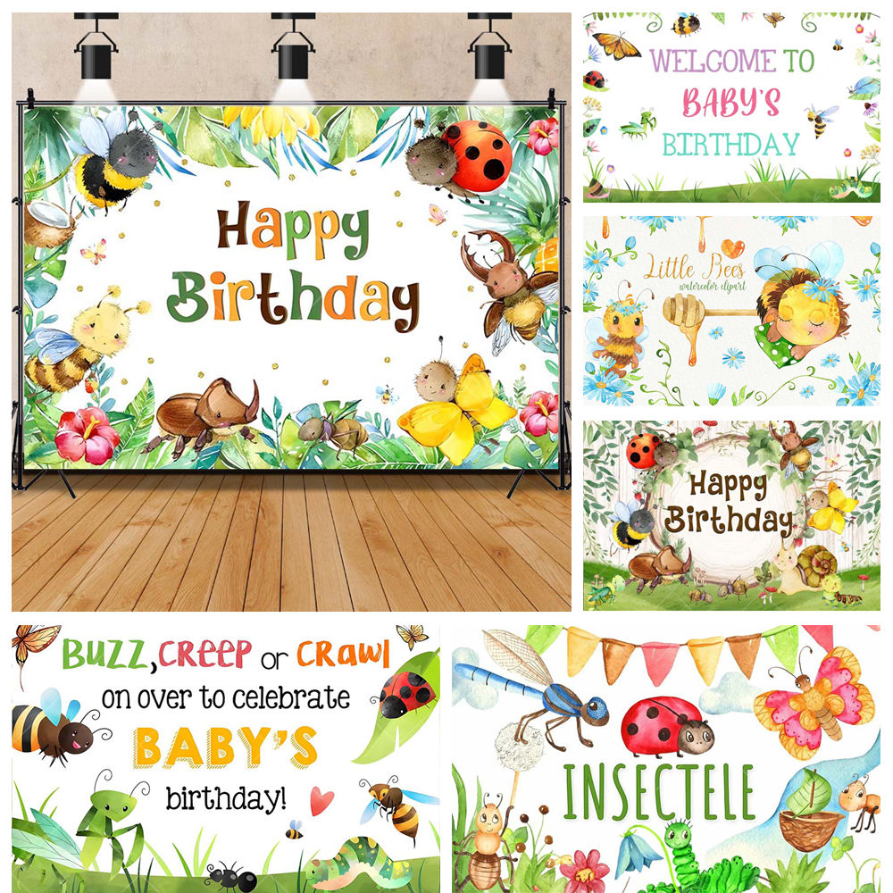 การ์ตูนแมลง Party Early Educat - Background For Kids Education บทวิจารณ์และราคา