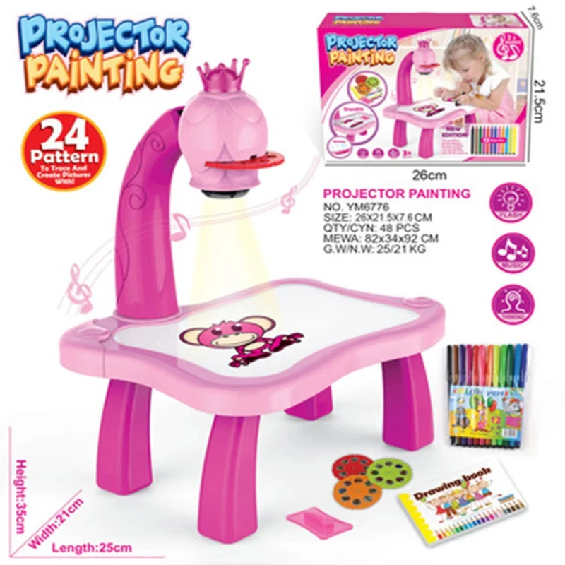 เด็ก LED โปรเจคเตอร์ Art Drawi - Kids Education Table บทวิจารณ์และราคา