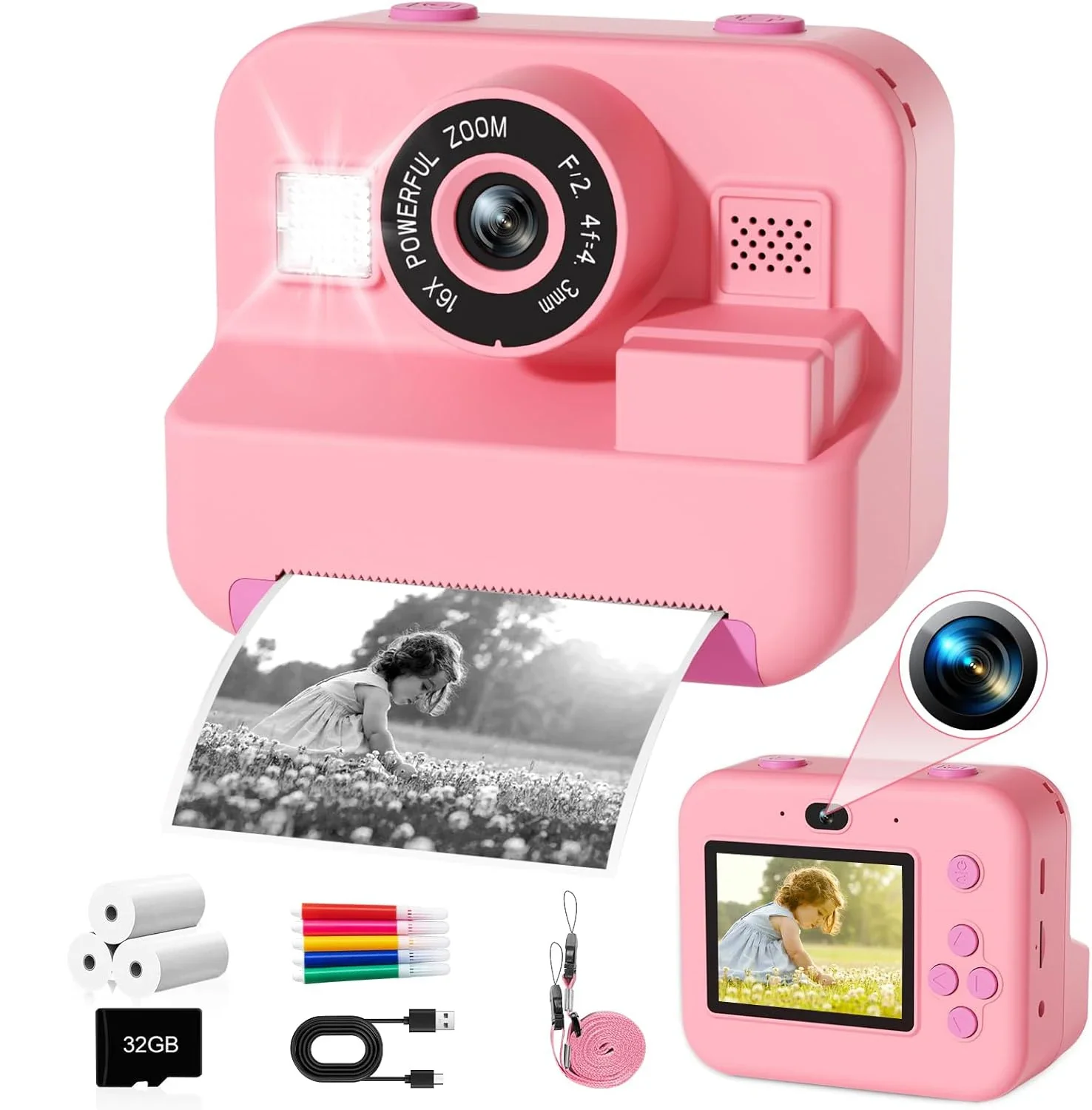 กล้องถ่ายภาพของเด็กดิจิตอลพิมพ - Japanese Kids Education บทวิจารณ์และราคา