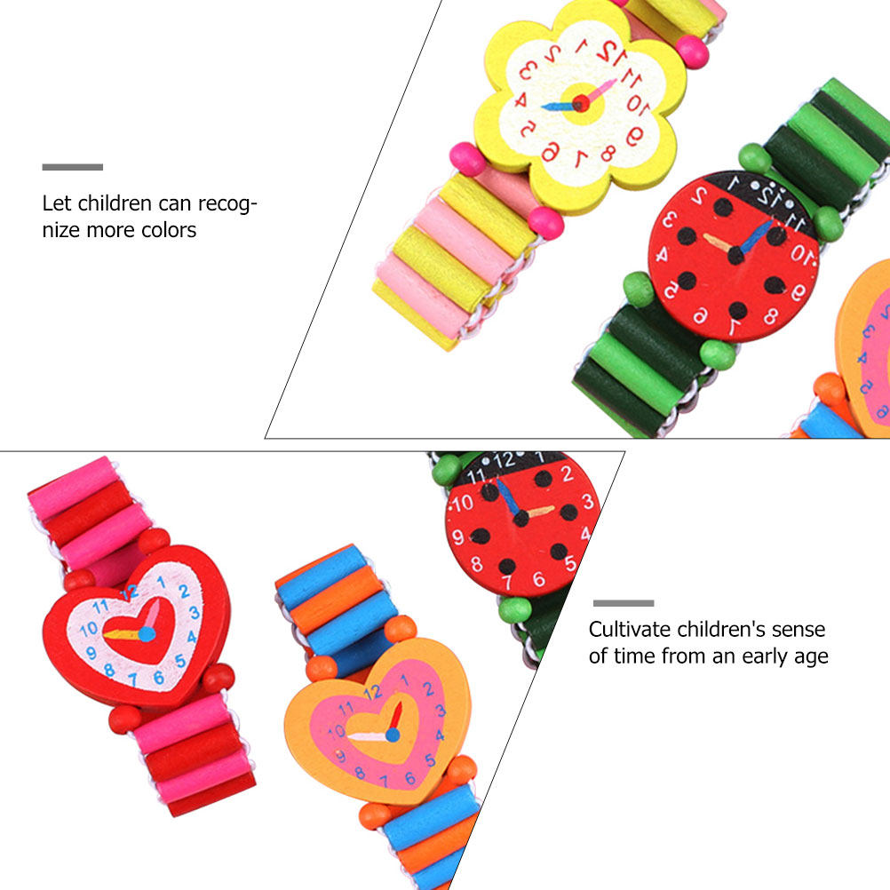 นาฬิกาข้อมือไม้ลายการ์ตูนสำหรั - Kids Educational Watch บทวิจารณ์และราคา