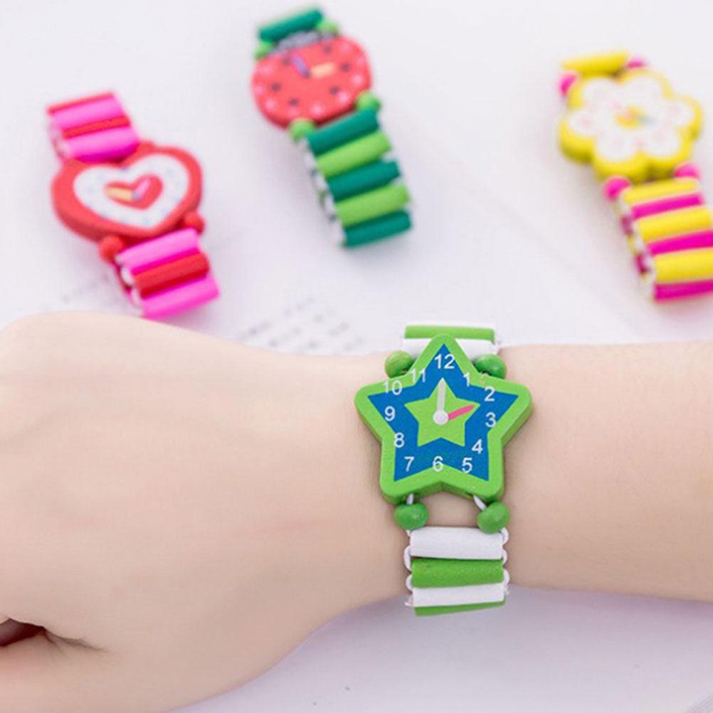 นาฬิกาข้อมือไม้ลายการ์ตูนสำหรั - Kids Educational Watch บทวิจารณ์และราคา